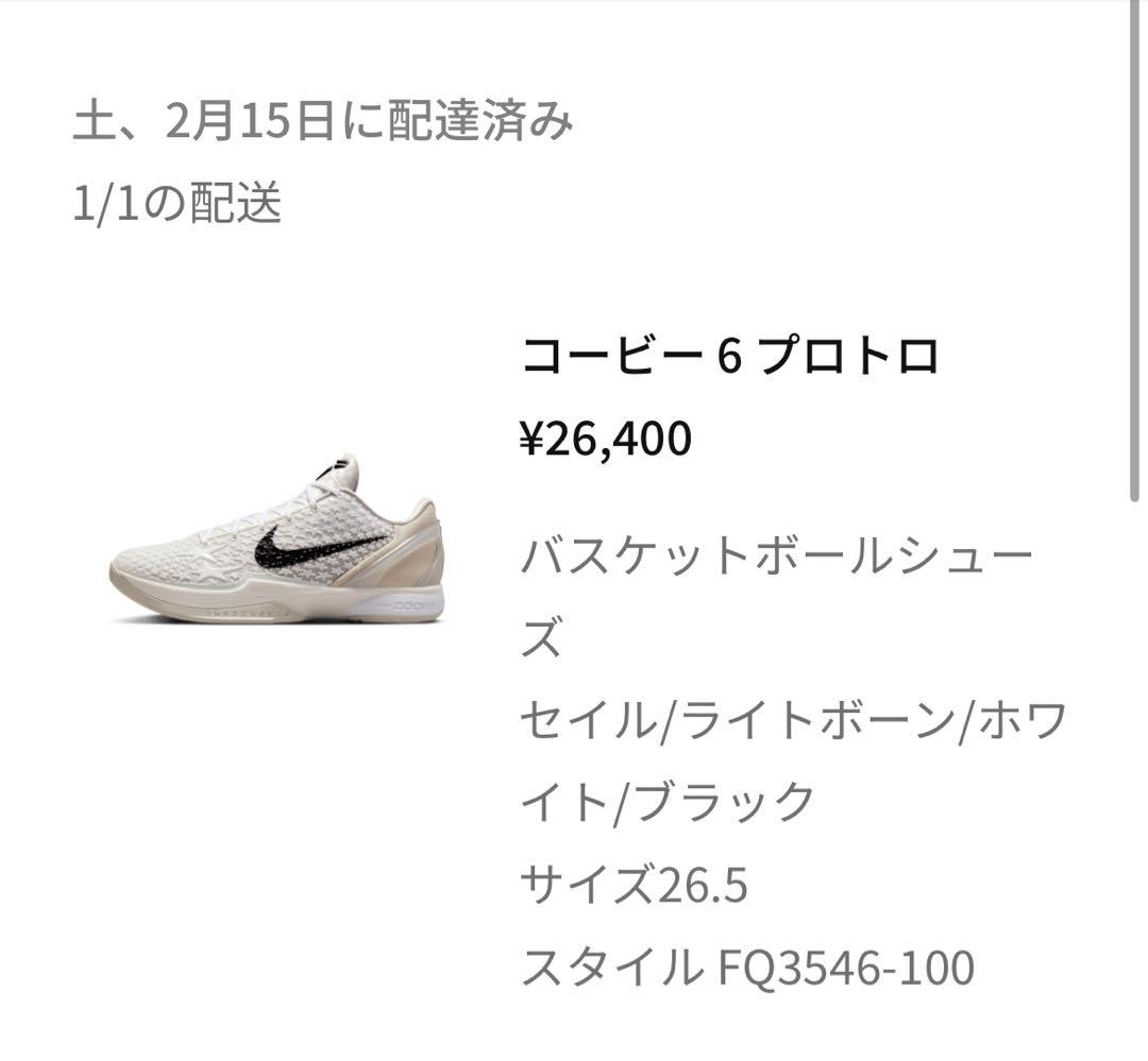NIKE コービー6 Protro \"Sail\"