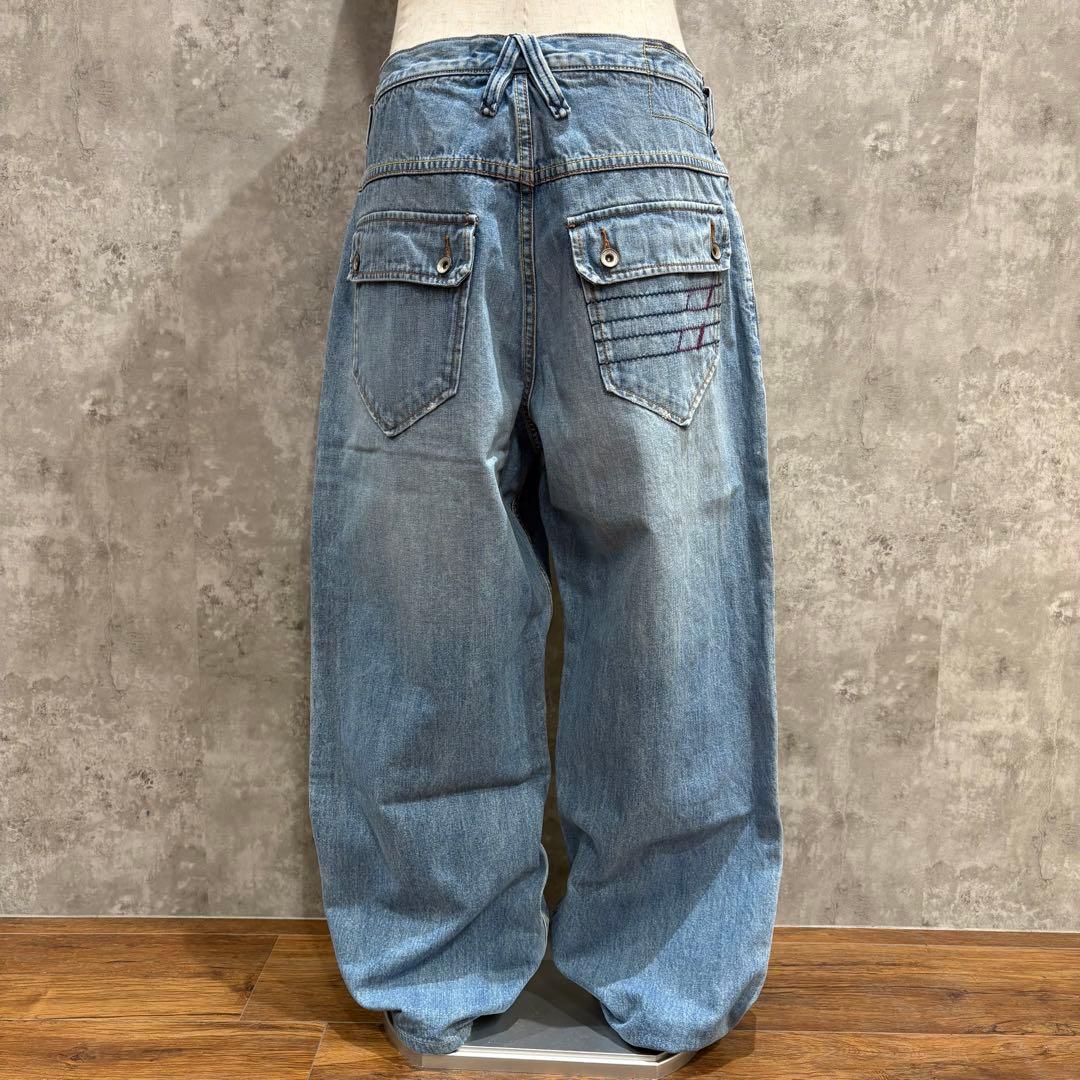 送料無料 ROCAWEAR ロカウェア B系 バギーデニムパンツ ストリート