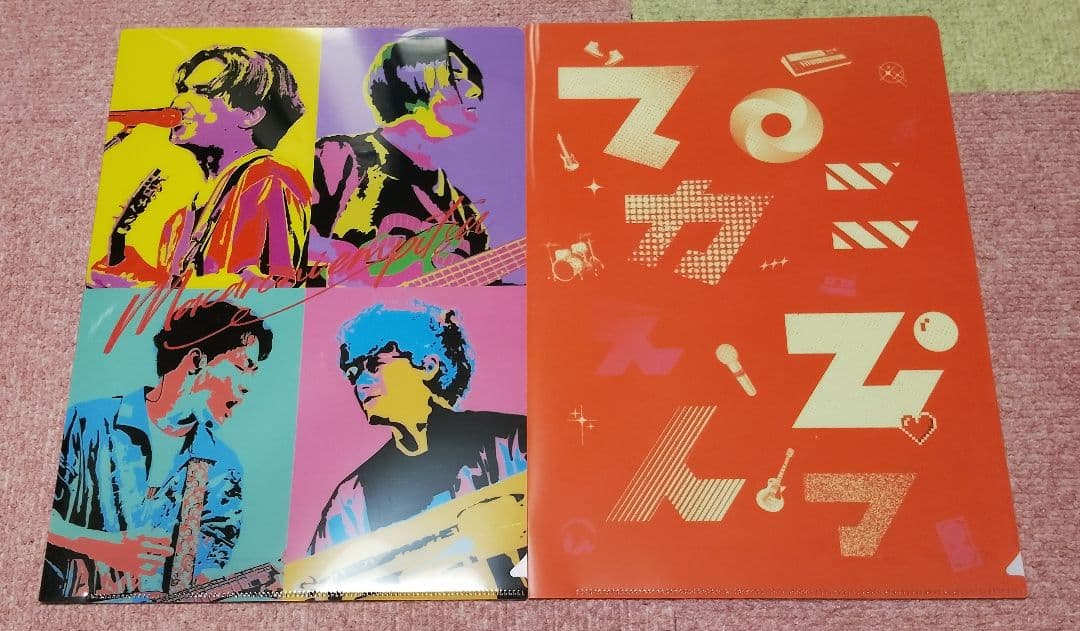 マカロニえんぴつハートアップコラボ クリアファイル4枚ヘアバンド