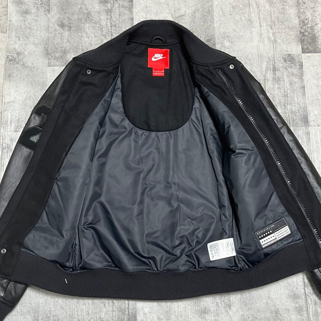 極美品◇本革【ナイキ/NIKE】デストロイヤージャケット ブラック 袖