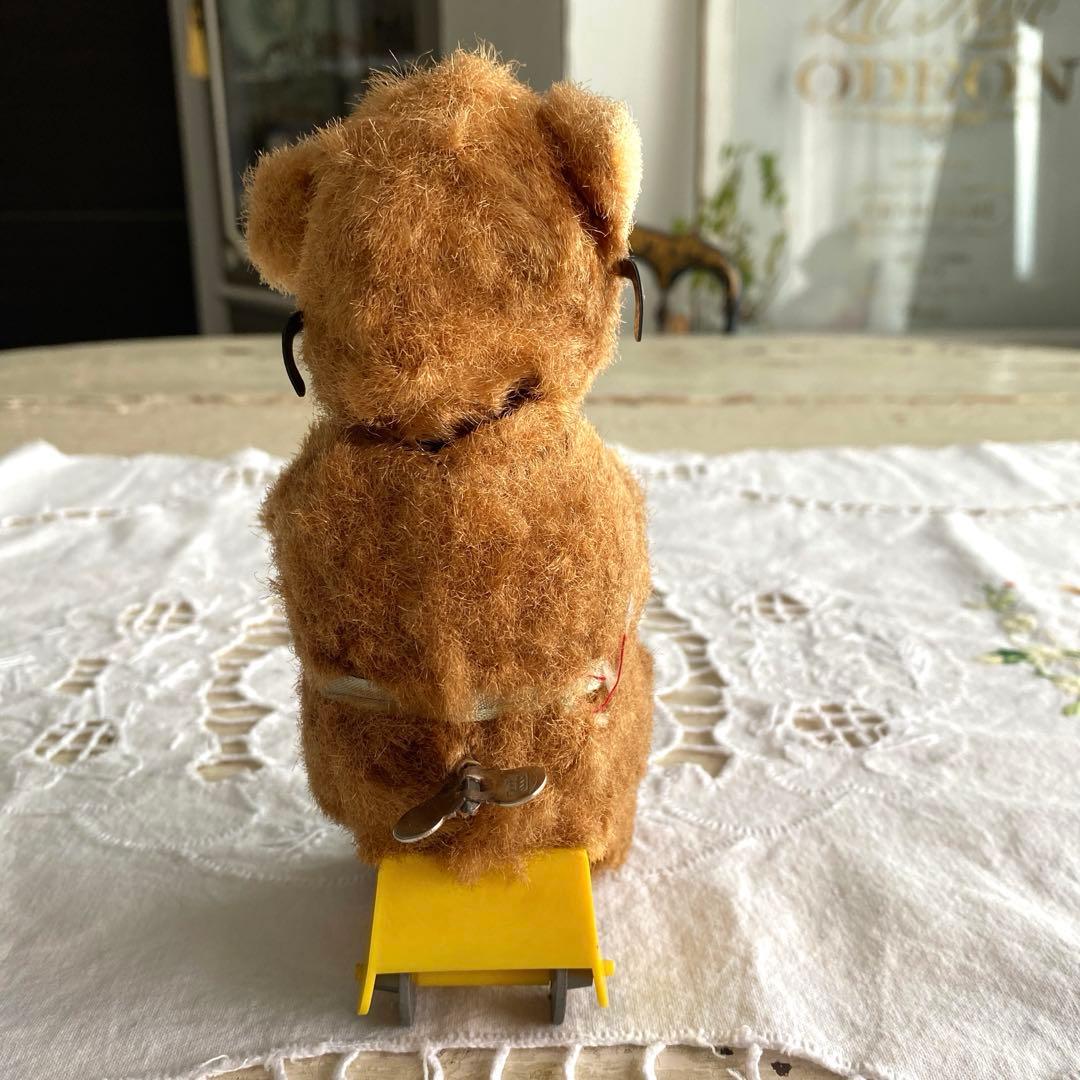 アンティーク ビンテージベア ゼンマイ仕掛け 編み物ベア max carl