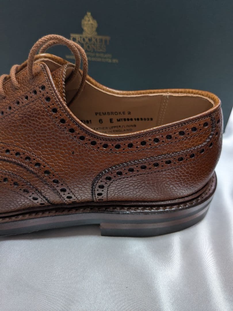 未使用品！】クロケット＆ジョーンズ ウイングチップ ペンブローク2 6E