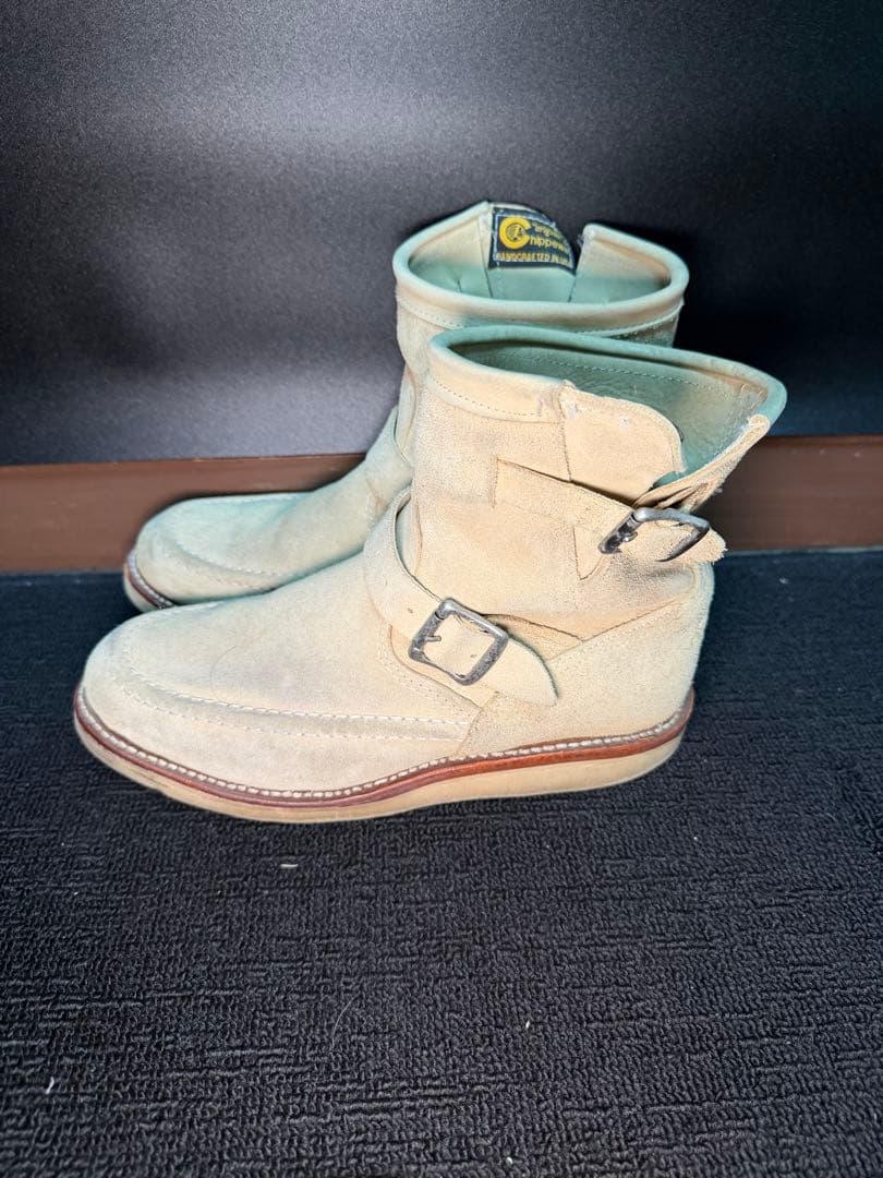 Chippewa エンジニアブーツ 7Eベージュ - メルカリ