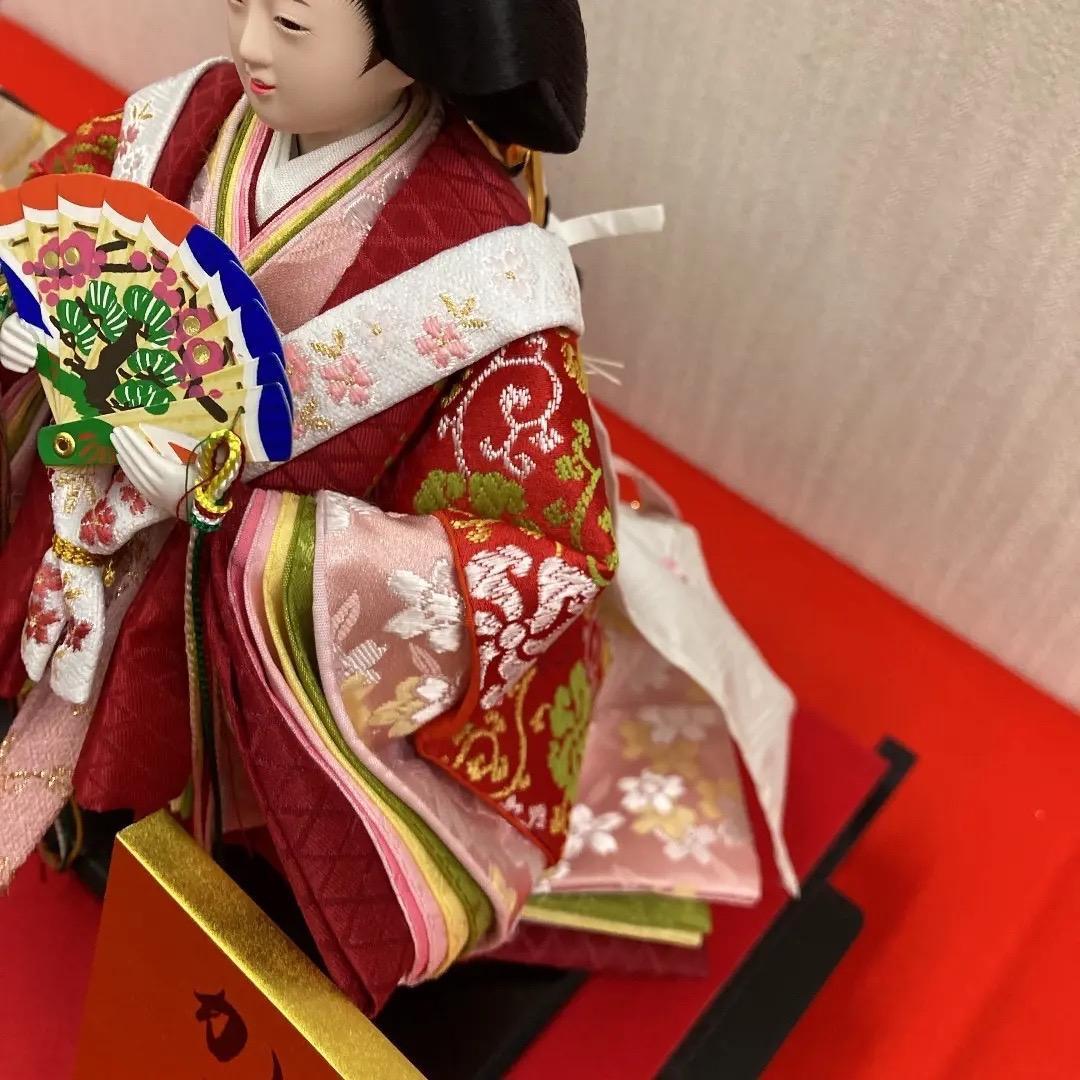 ゆず様専用K8 親王ケース オルゴールつき 立ち雛 アクリルケース 巾48