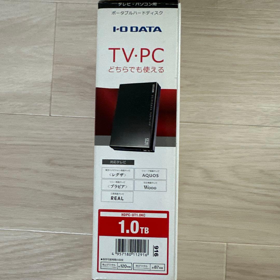I-O DATA 1.0TB 外付けハードディスク HDPC-UT1.0K