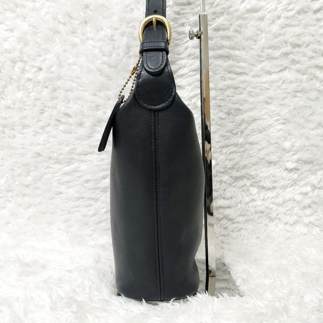 COACH コーチ バケツ型 ファスナー オールレザーショルダーバッグ