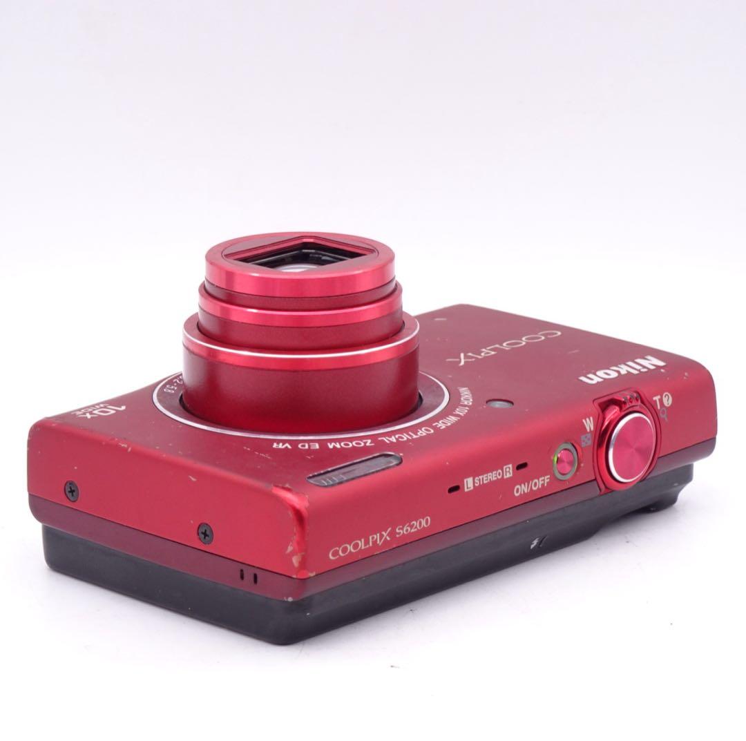 動作確認済】 Nikon COOLPIX S6200 レッド コンデジ - メルカリ