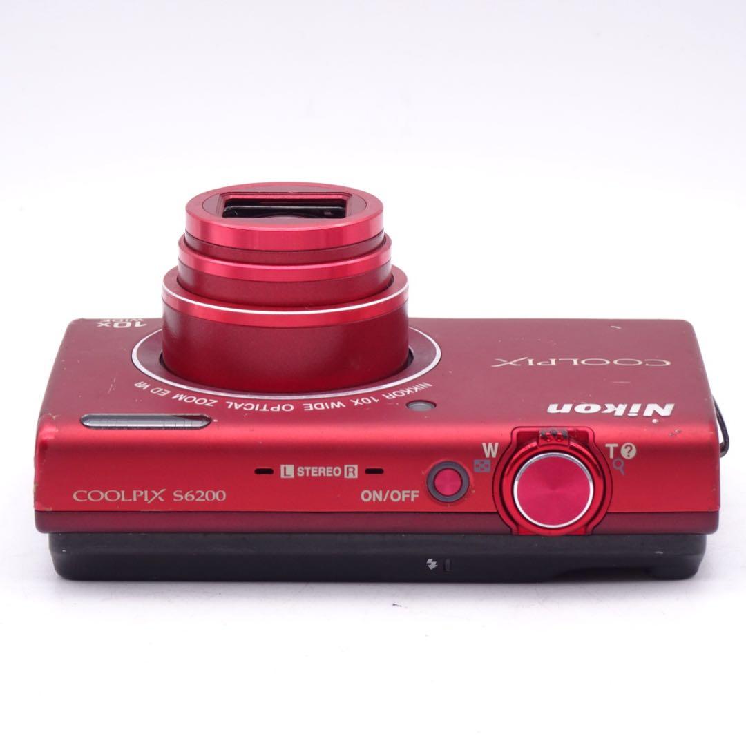 動作確認済】 Nikon COOLPIX S6200 レッド コンデジ - メルカリ