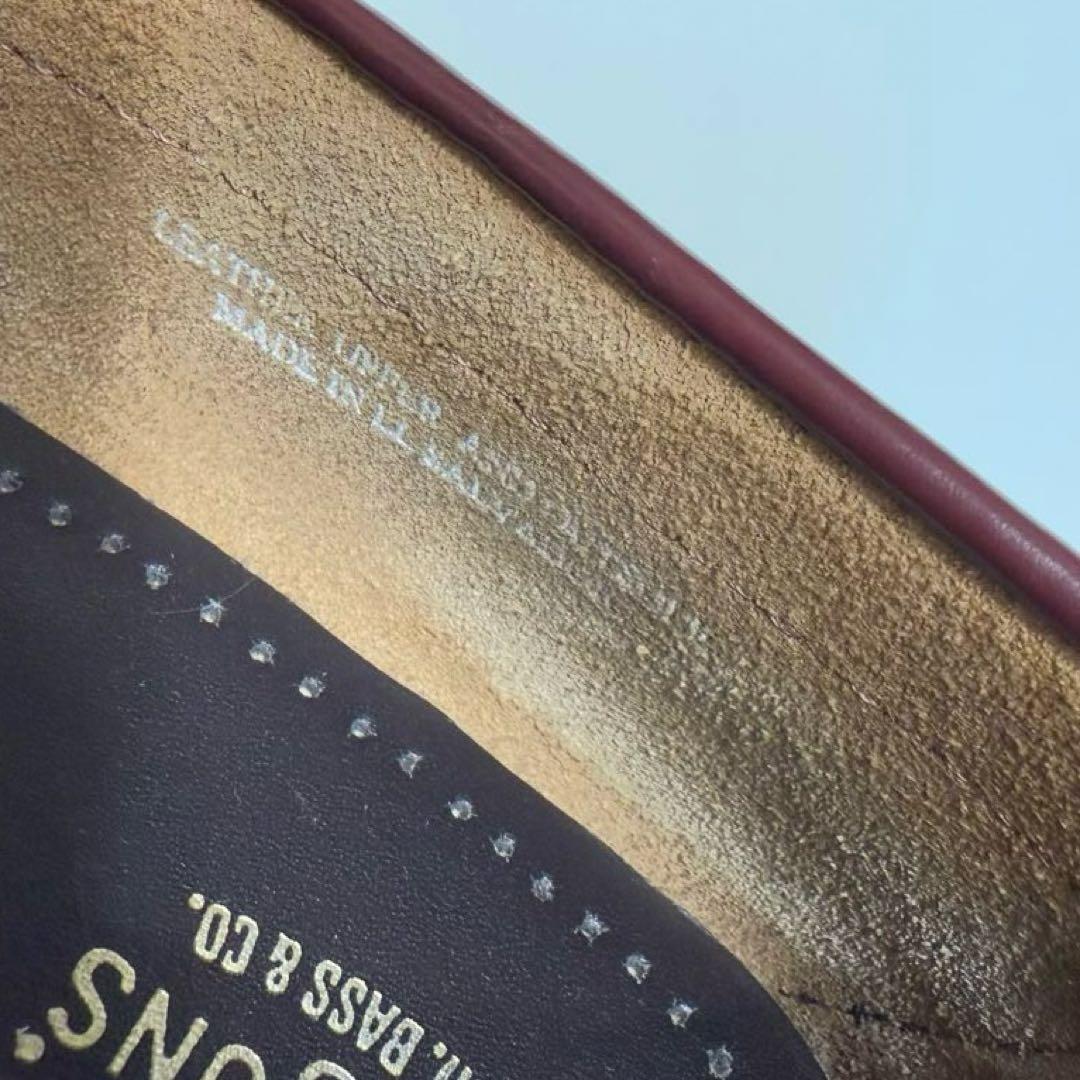 希少 G.H.BASS Weejunsリボン ローファー 24cm バーガンディ