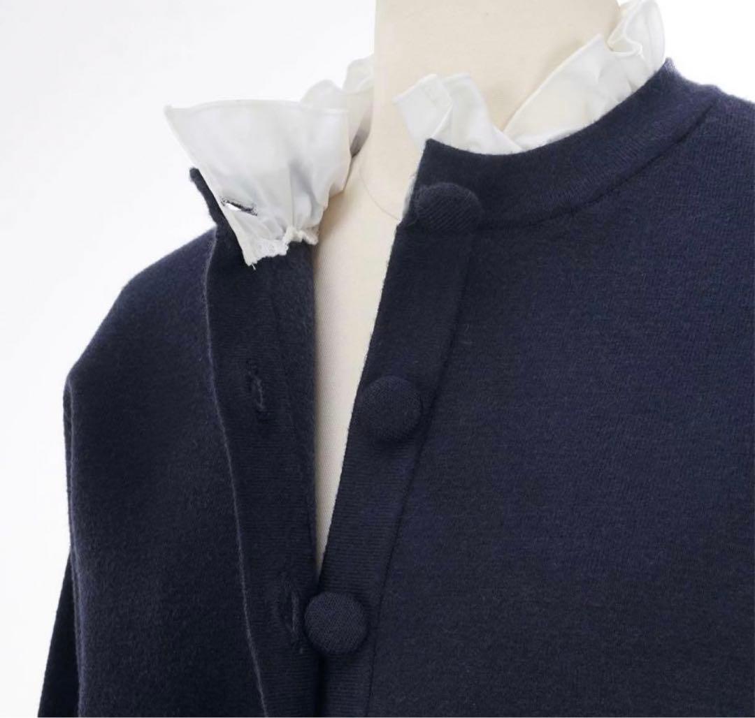 ジョイントスペース ミラノリブ フリル付きカーディガン Liala×PG