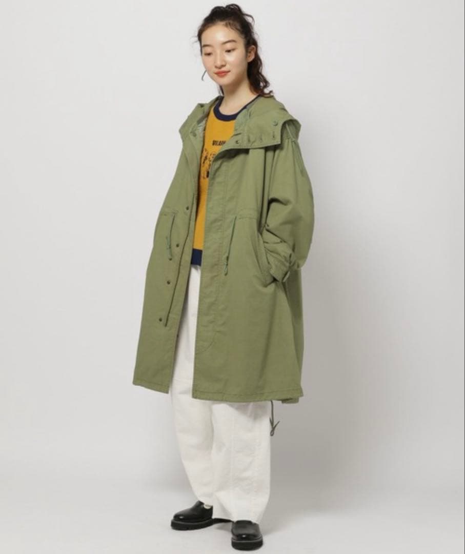 ニコアンド ライナーセットスタンドコート モッズコート カーキ M