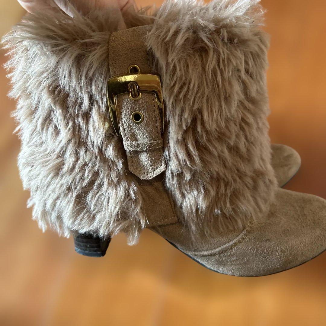 平成ギャル Y2K もこもこ ファーブーツ Lサイズ - メルカリ
