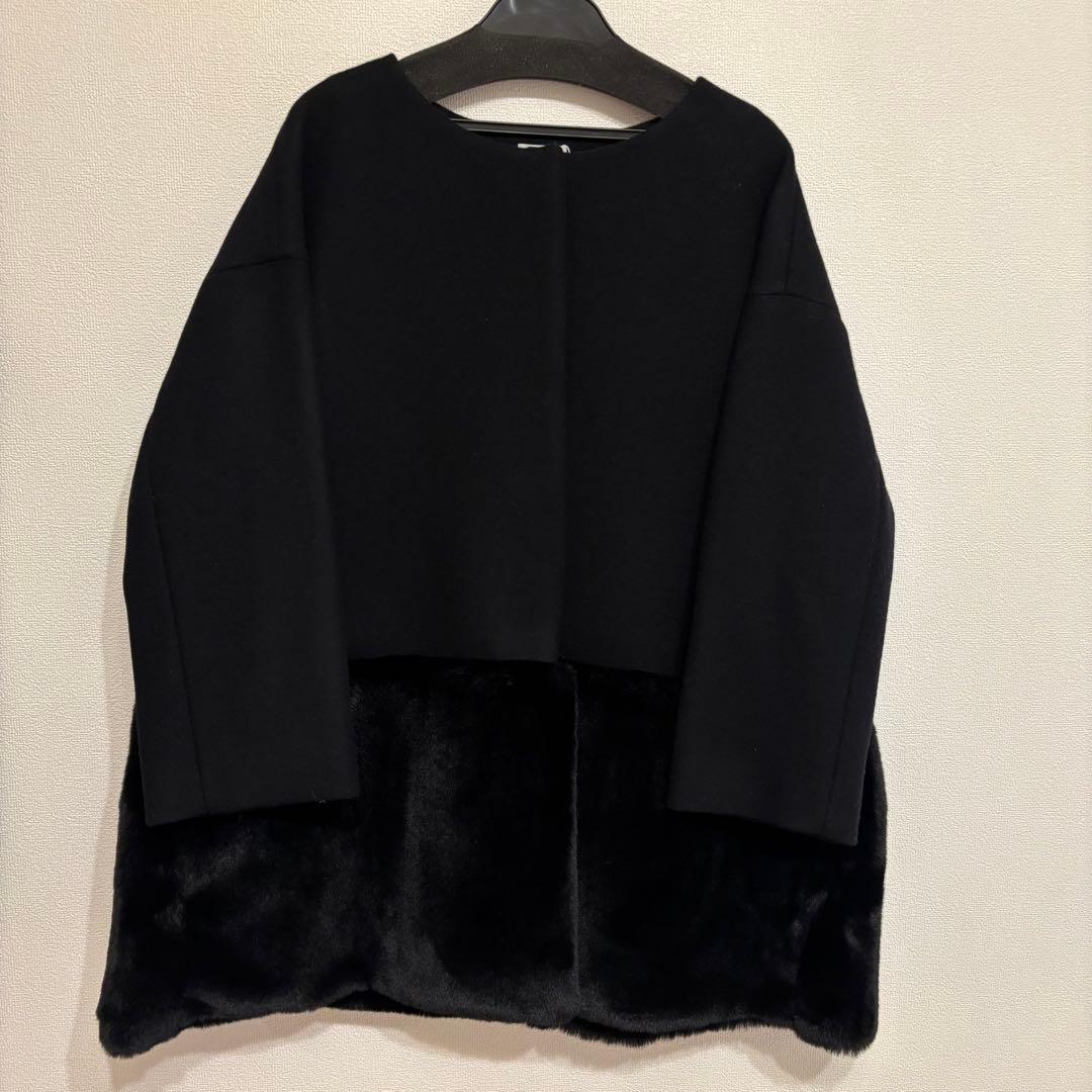 エムドット em. 裾ファーコート エコファーコート＊新品未使用タグ付き