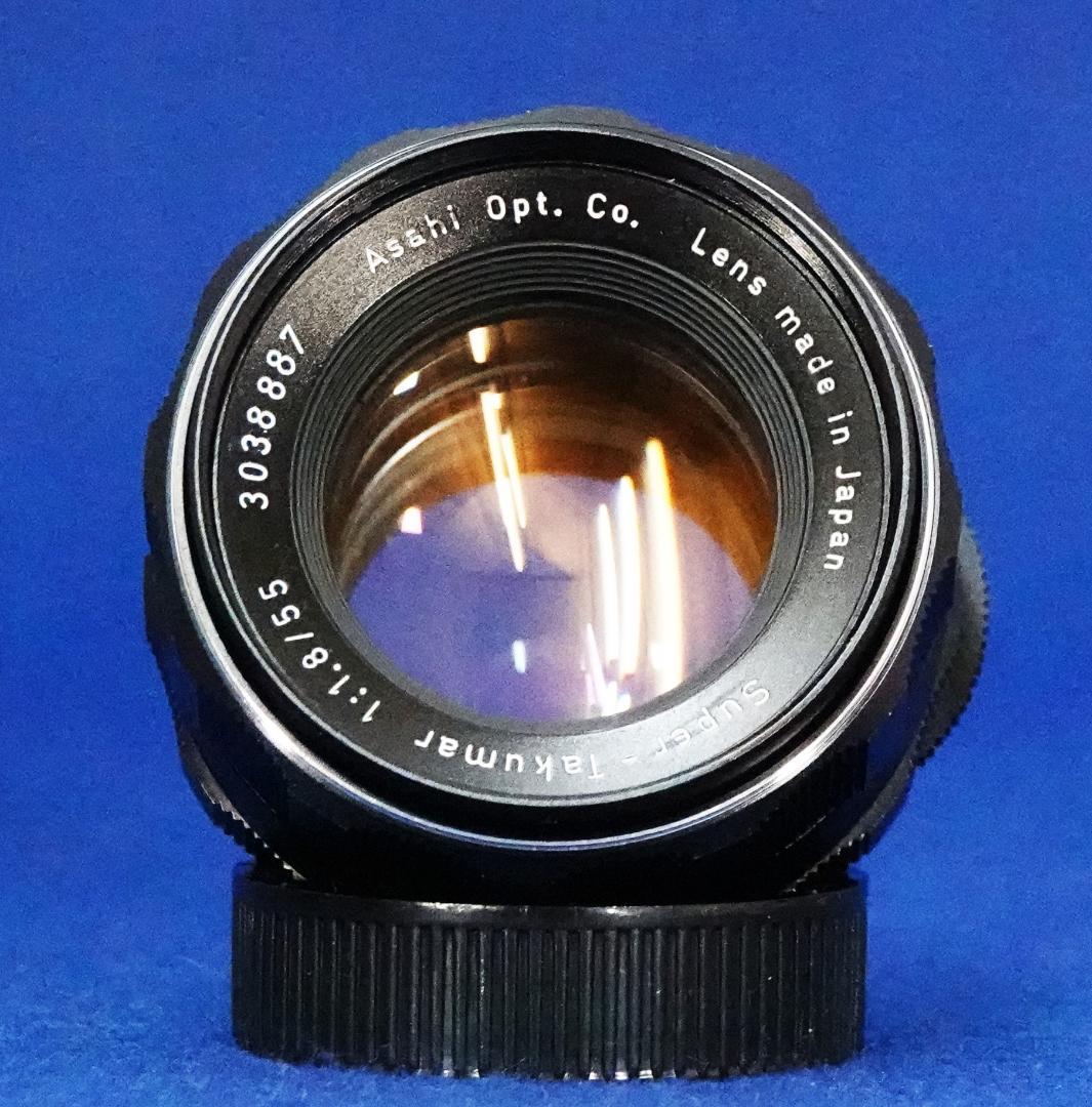 3038887　極上品虹色フレア後期型Super-Takumar　F1.8/55