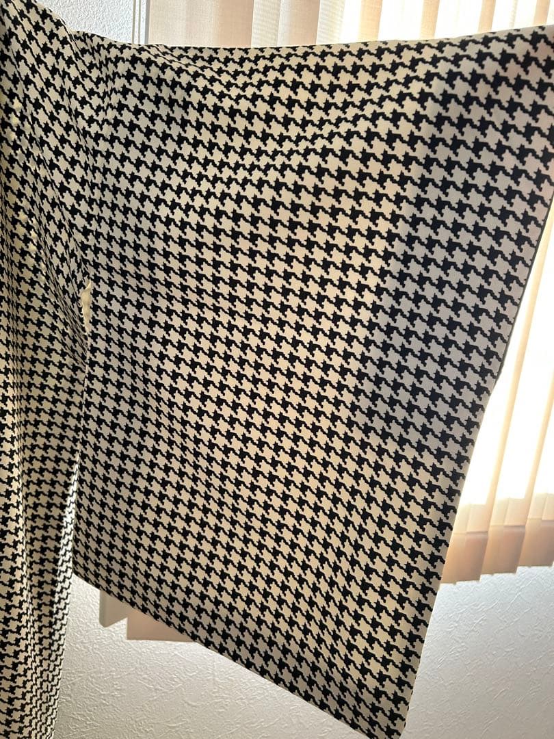 きものやまと ポリエステル着物 千鳥格子 Sサイズ 広衿 袷