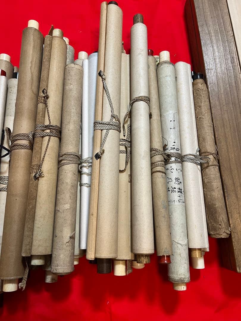 掛け軸 まとめて45本 （花鳥 仏画 書 山水 日本画）など 書画！