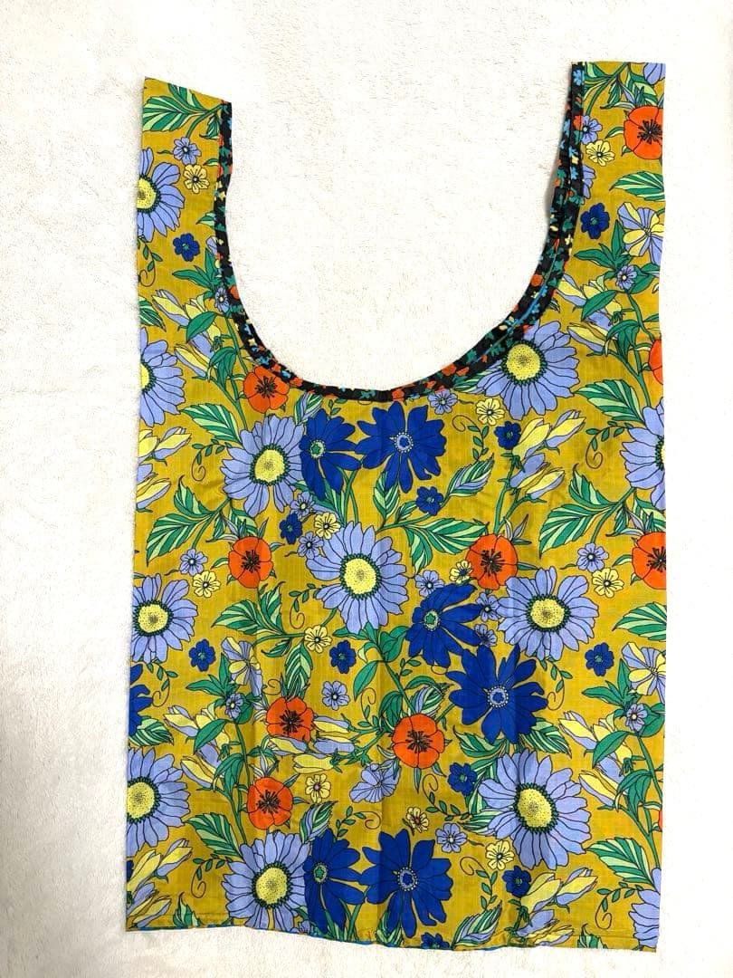 BAGGU エレクトリックストロベリー リバースフラワー 巾着付 エコ