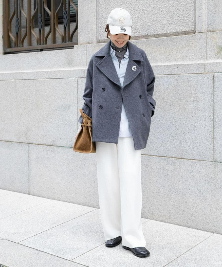 新品◆2025◆アーバンリサーチ◆スーパー100メルトンPコート《チャコール》