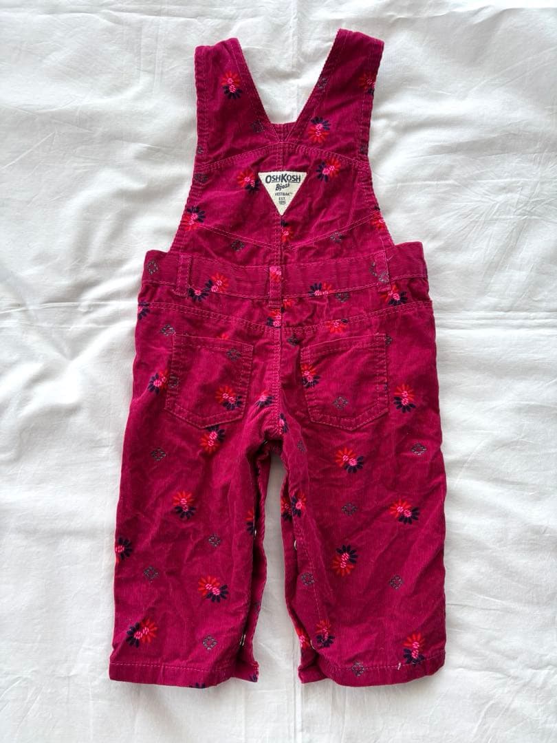 Oshkosh オシュコシュ オーバーオール 花柄 ピンク - メルカリ