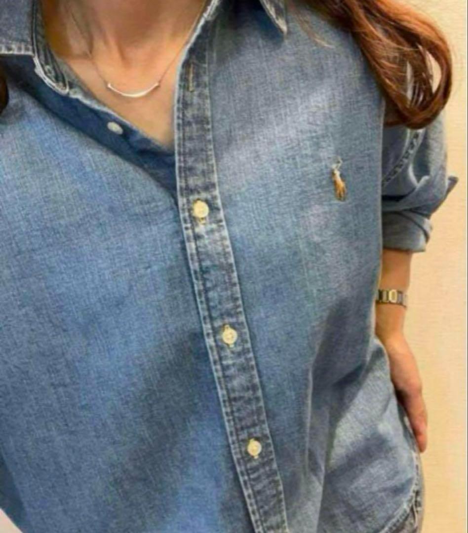 即完売✳︎ラルフローレンダンガリーシャツマルチポニーオーバーサイズ