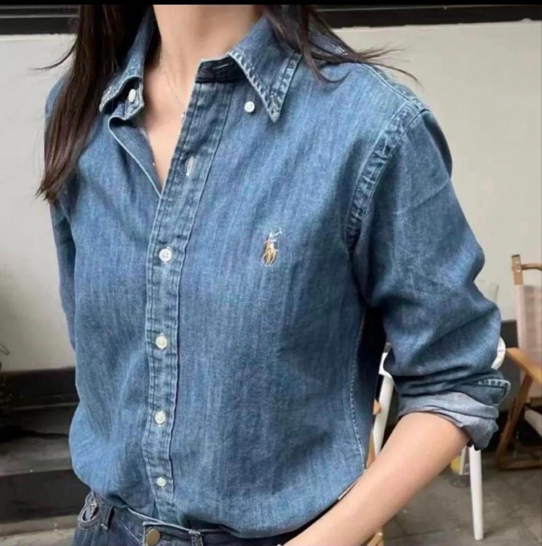 即完売✳︎ラルフローレンダンガリーシャツマルチポニーオーバーサイズ