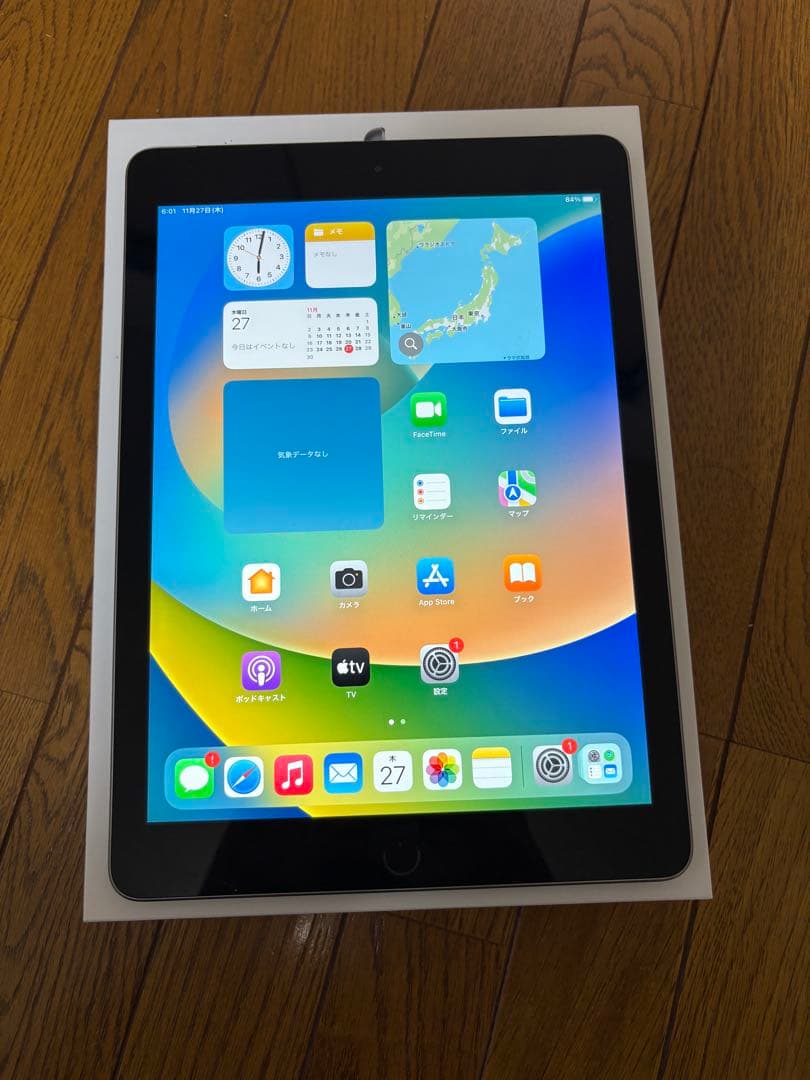 Apple iPad (第5世代) 128GB SIMフリーバテッリ容量94% - iPad本体