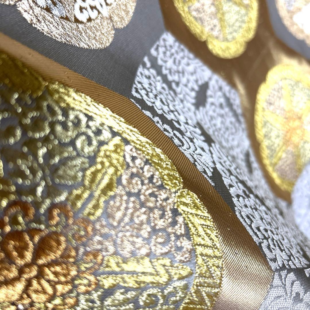 正絹　袋帯《亀甲花紋様》