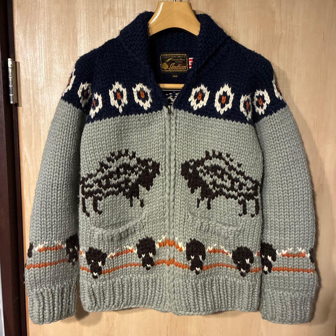 カナダ製 KANATA Indian カウチンセーター SIZE36 肉厚 カナダ製 KANTA Indian カウチンセーター SIZE36 肉厚 カナタ - メルカリ