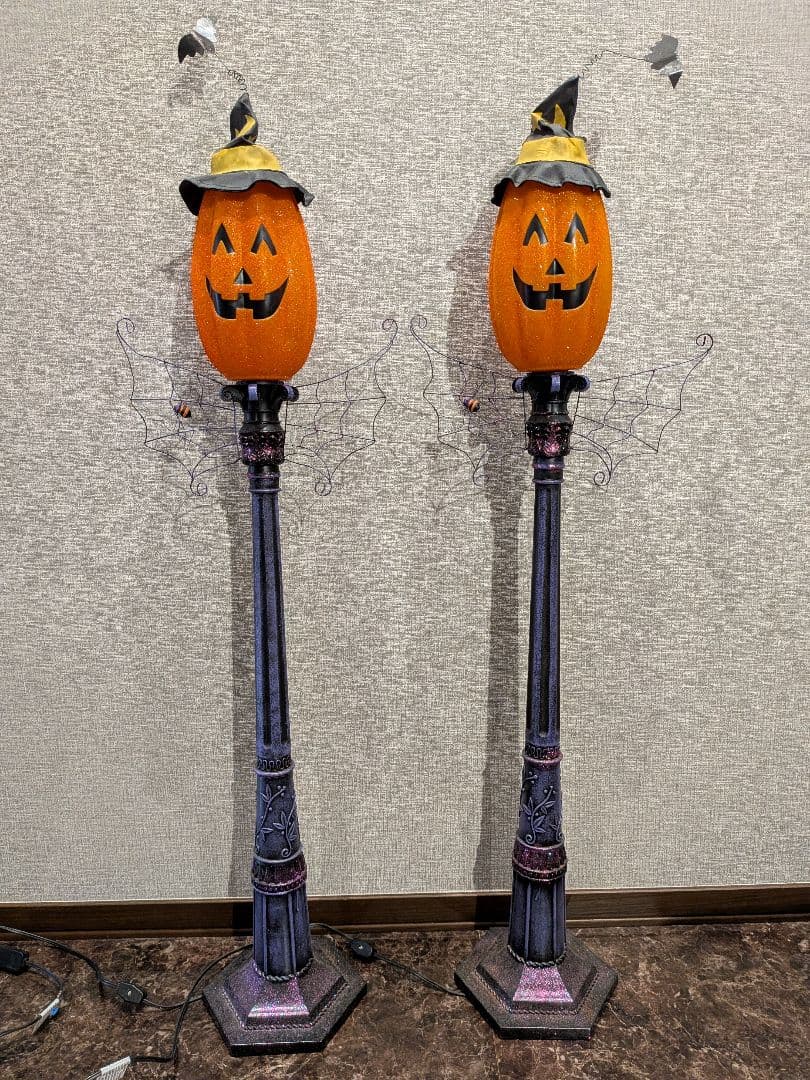 ハロウィンランプ ジャック・オー・ランタン 2個セット 楽天市場】ハロウィン ライト かぼちゃ置物 高さ12.2cm 光る LED