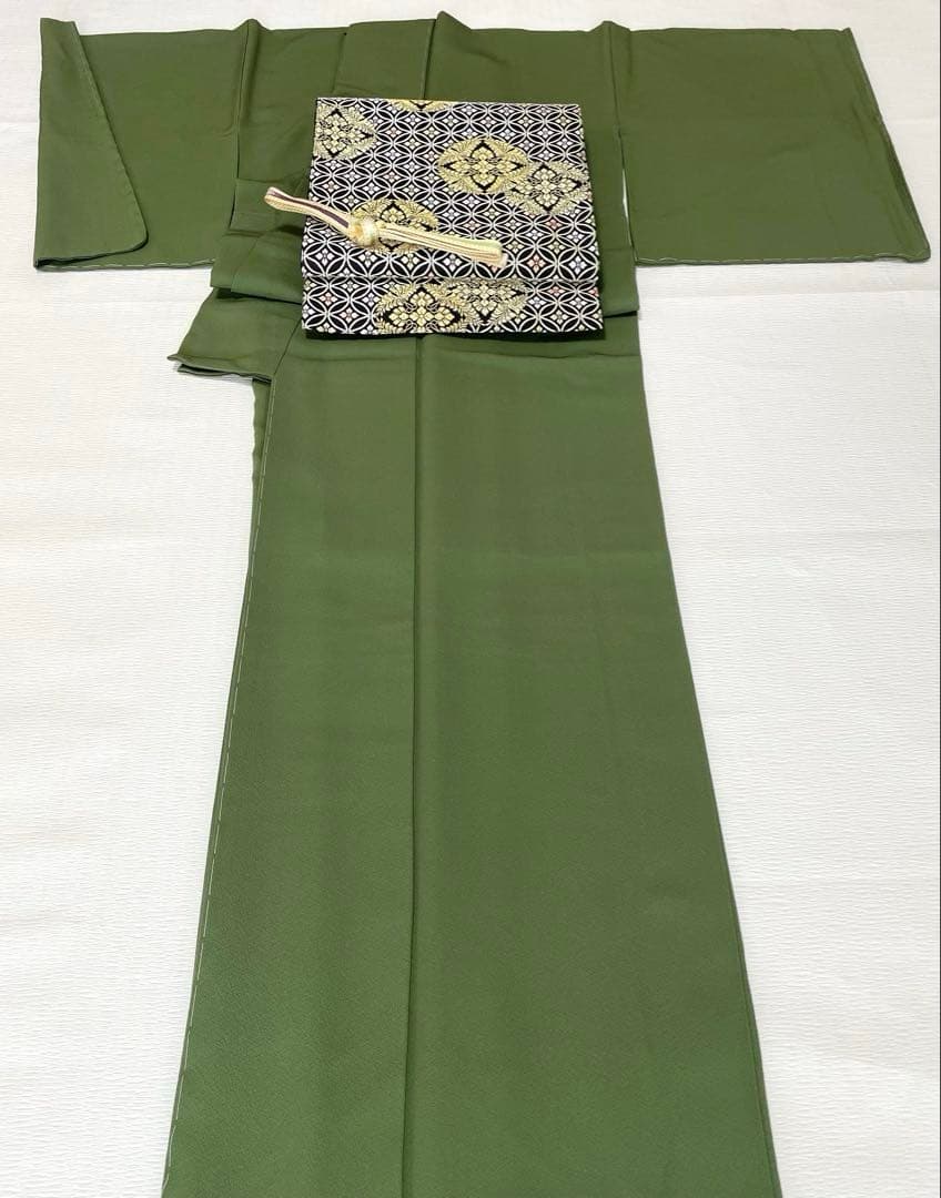 【しつけ付き未使用】裄長トールサイズ 色無地◇紋無し 正絹