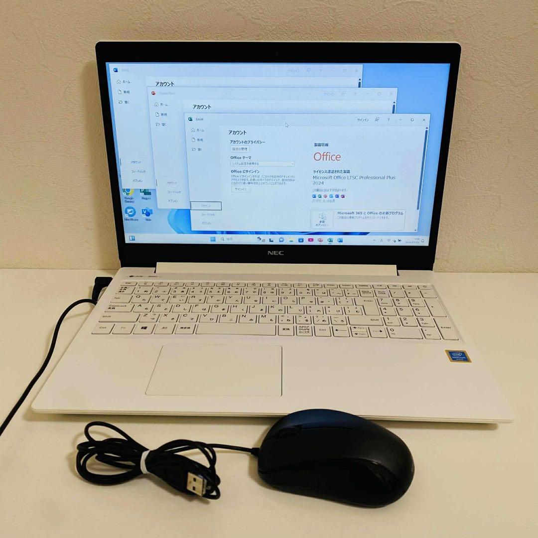 Y56 NECノートパソコンWEBカメラSSD高速Windows11オフィス付き - メルカリ