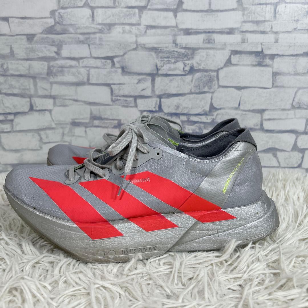 adidas adizero adios pro4 24.5cm シルバーレッド