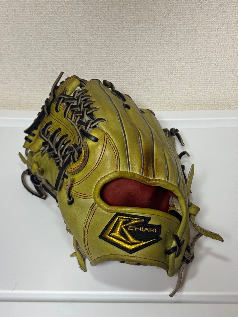 CHIAKI 硬式野球グローブ イエロー CHIAKI チアキ 硬式グラブ グローブ 左投げ専門職人 投手用 FKI-11