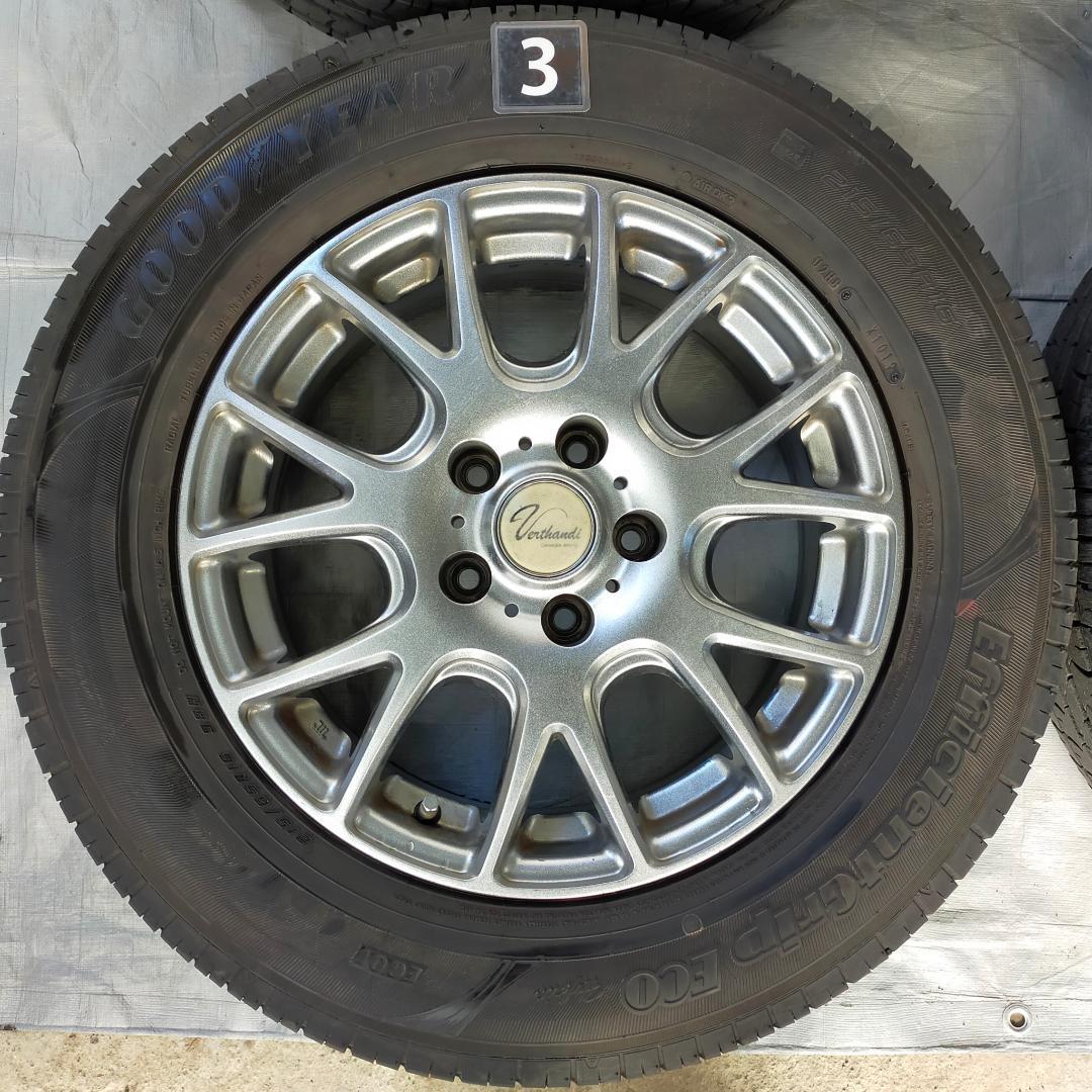 バリ溝！ヴェルザンディ16インチ×6.5J+38　サマータイヤ215/65R16