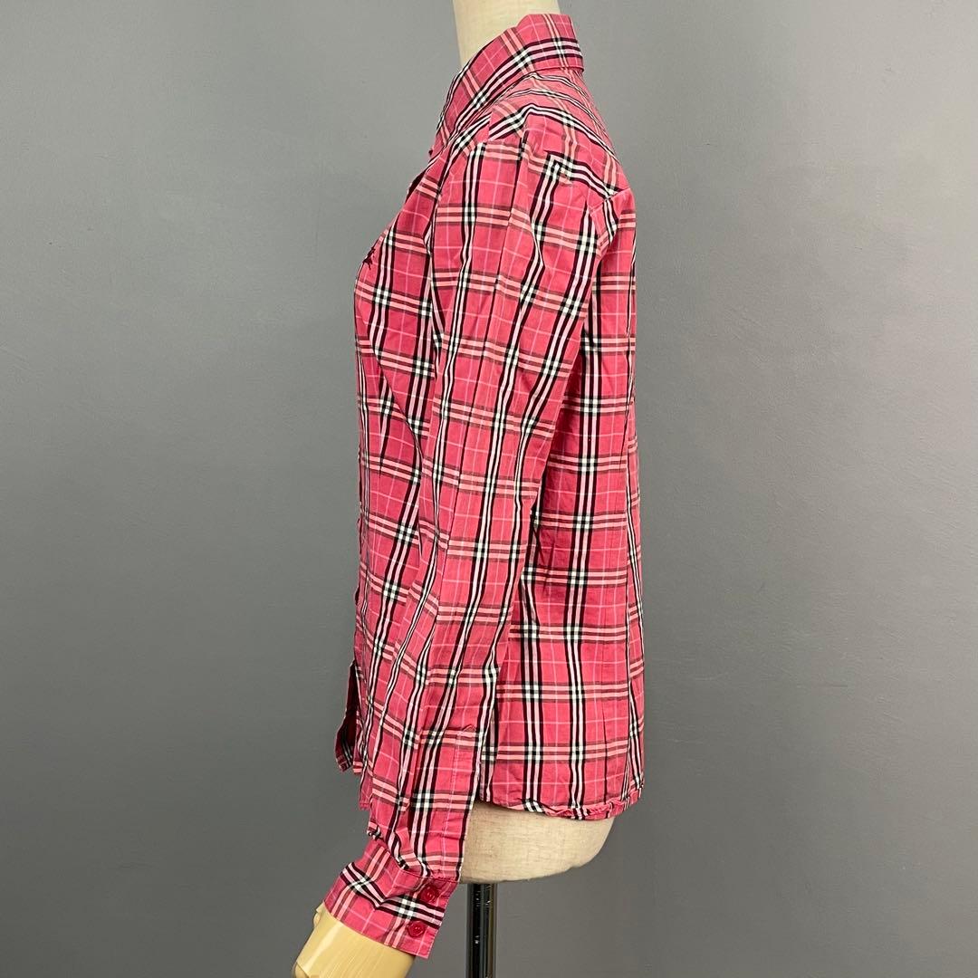 日本製 バーバリーブルーレーベル 長袖シャツ ブラウス ノバチェック柄