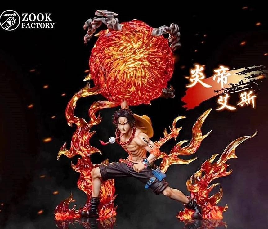 ワンピース 火拳のエース「炎帝」 フィギュア ガレージキット 1/8