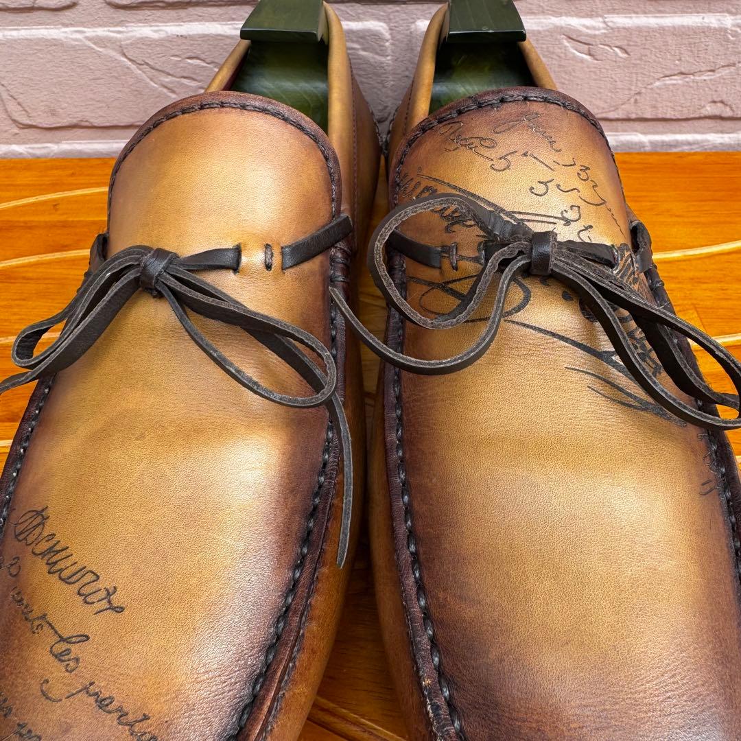 美品】 ベルルッティ カリグラフィ スクリットレザー ドライビング