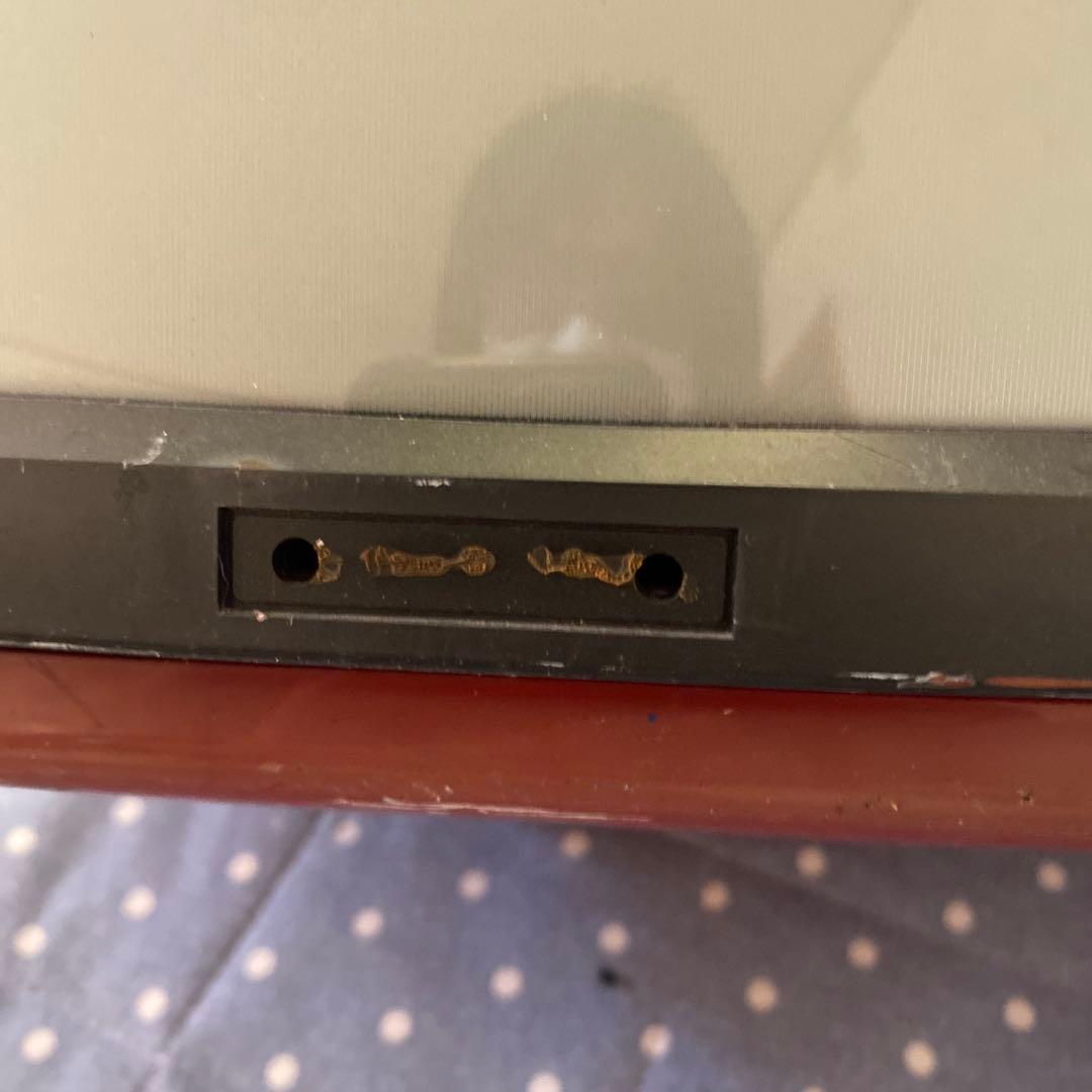 昭和レトロ 小型ブラウン管テレビ 約40cm 赤 レッドSONY KV-1300