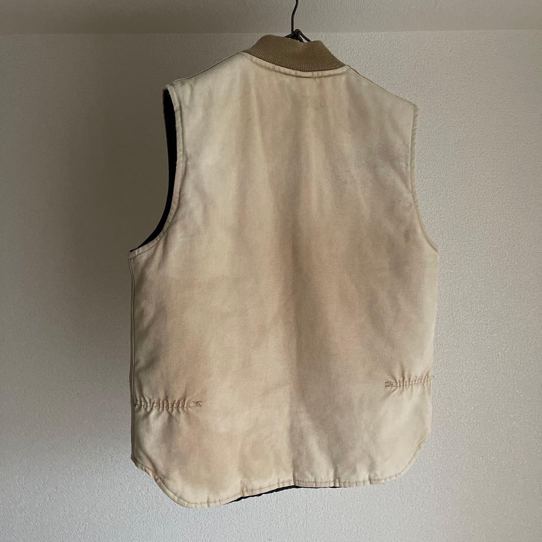 80's USA製Carhartt カーハート ダックベスト 胸ロゴ 腰ゴム M - メルカリ