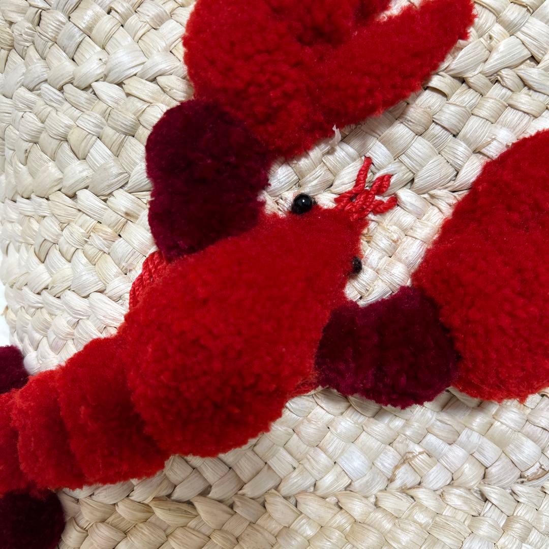 《ear PAPILLONNER》ロブスター刺繍のかごバッグ