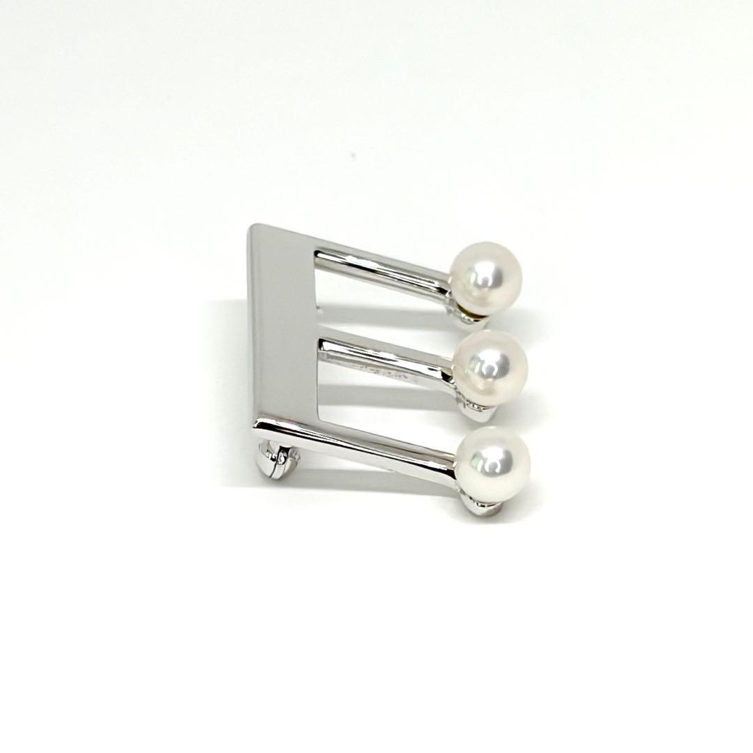 新品仕上げ】ミキモト 音符 3P パール シルバー ブローチ - メルカリ