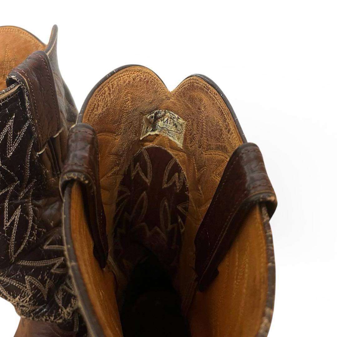 s*3様 1970s \"Justin\" ヴィンテージ ウエスタンブーツ ブラウン