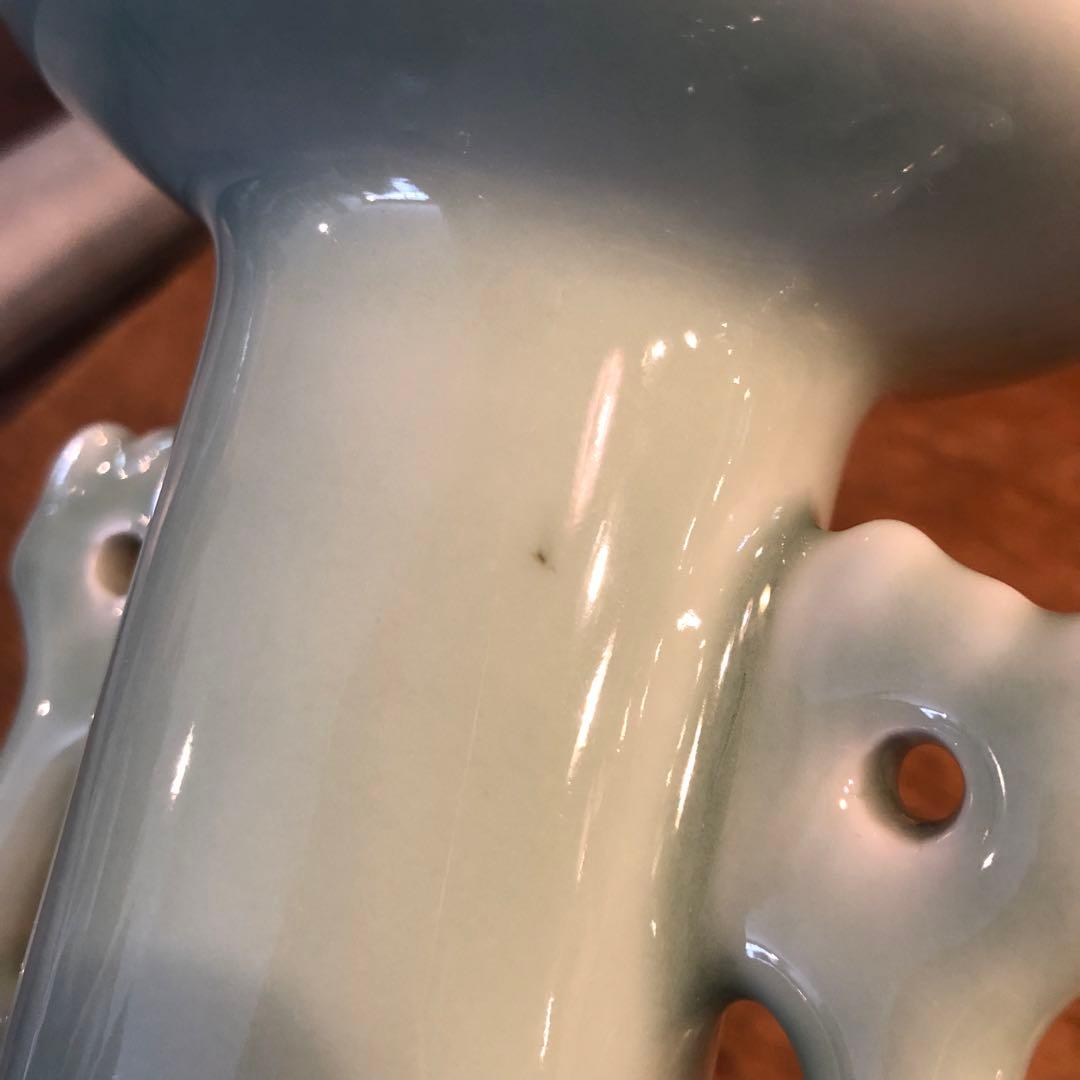 仿宋青磁鳳凰耳瓶 花瓶 共箱