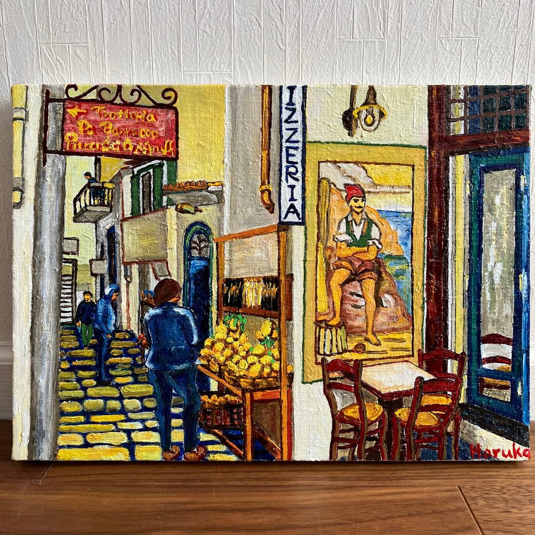 絵画　油絵　キャンバス　風景画　マーケット　F4 四景」キャンバスアート（F4） - Mocha Booth - BOOTH