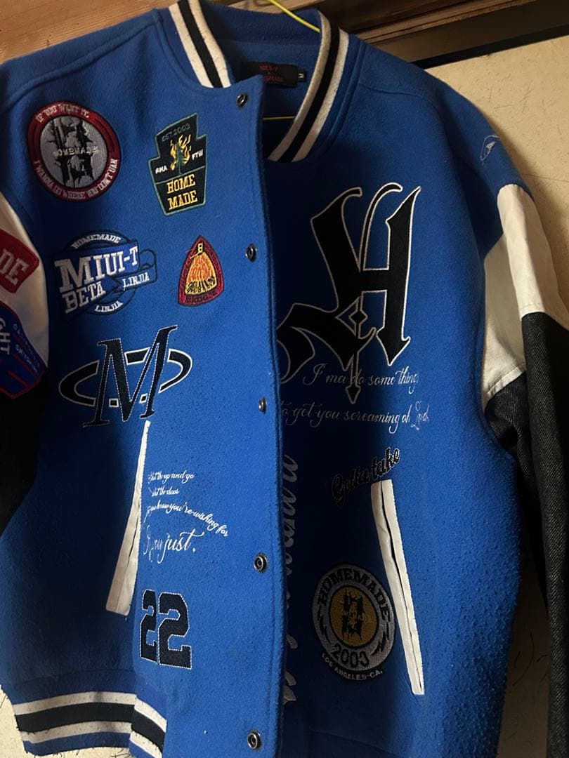 MIUI-T x HOMEMADE スタジャン M 青 - メルカリ
