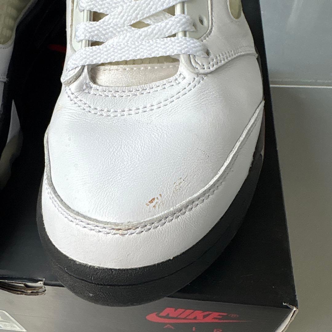 Air Jordan 5 Retro ホワイト/レッド 25.5cm