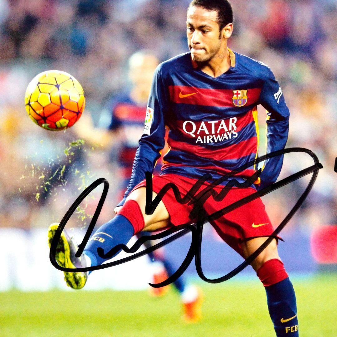 セール中…ネイマール直筆サイン入り2Lサイズ写真‥Neymar…ブラジル代表