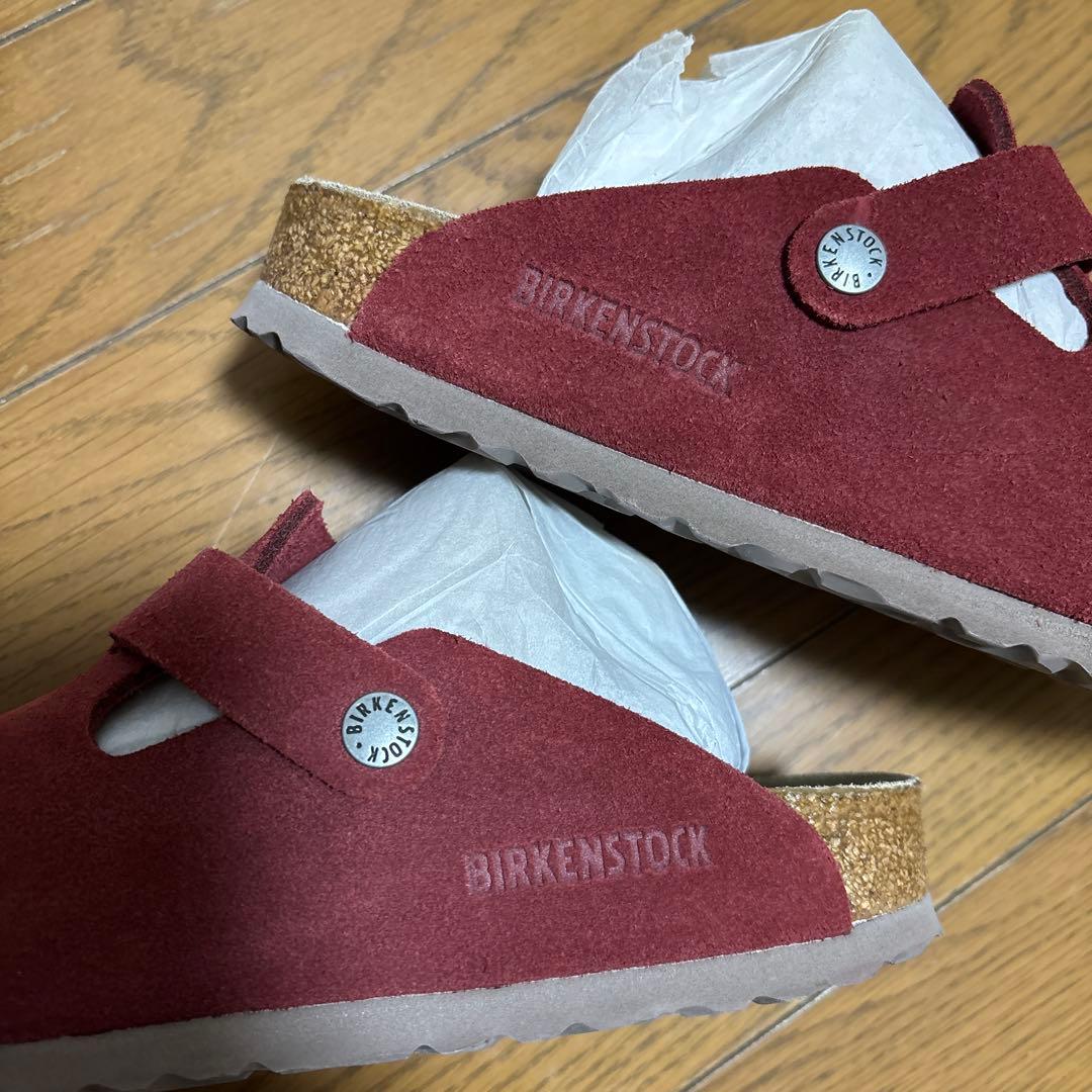 ビルケンシュトック ボストン 38 24.5cm レッド
