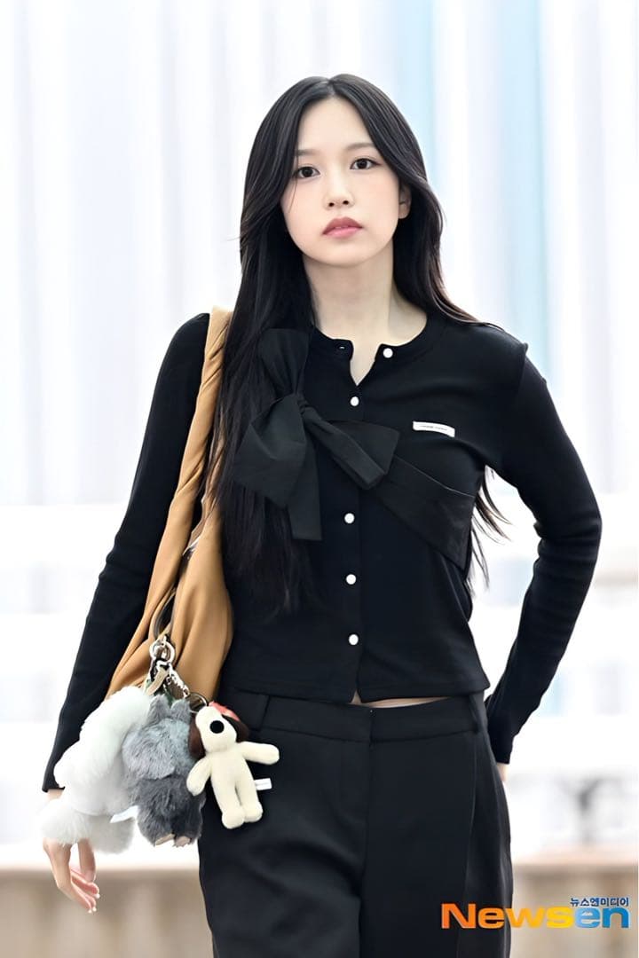 CRANK リボン ニット カーディガン ブラック twice - メルカリ