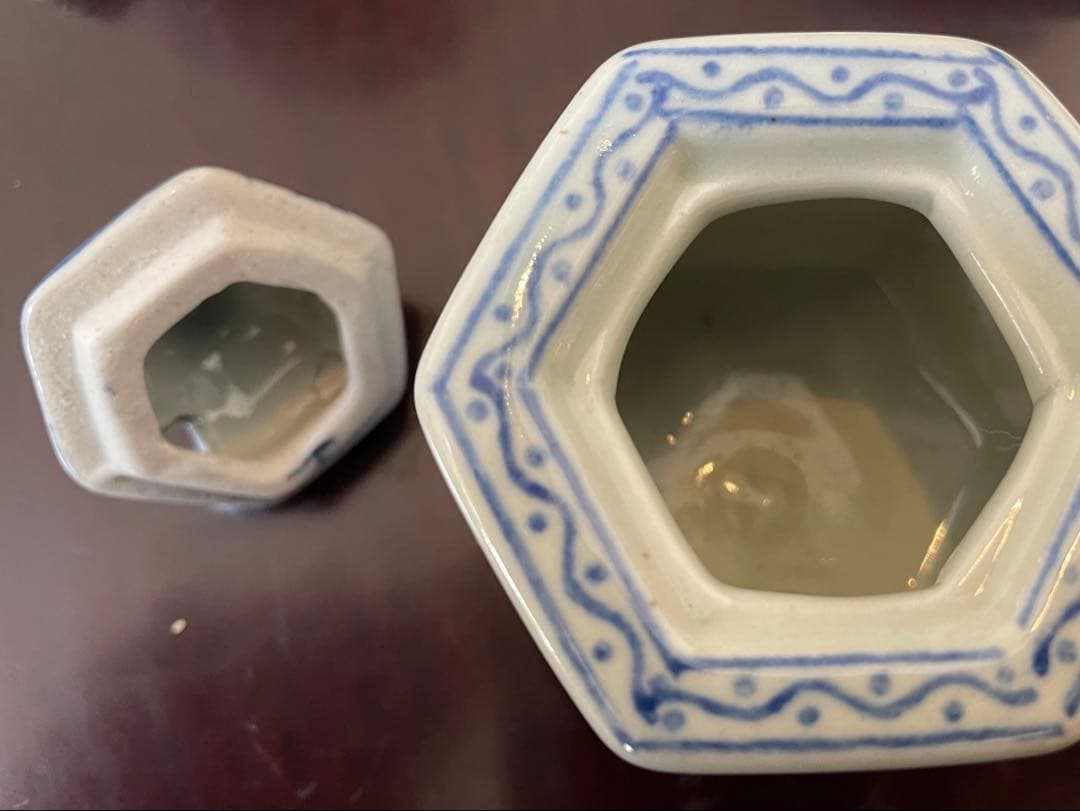 染付香炉 ミニサイズ 中国陶磁 古伊万里 同治年製 清時代 古美術